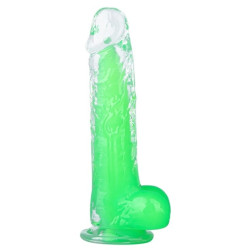 ClearlyHorny Gode Transparent Jelly Mut S 14 x 3.5cm Vert